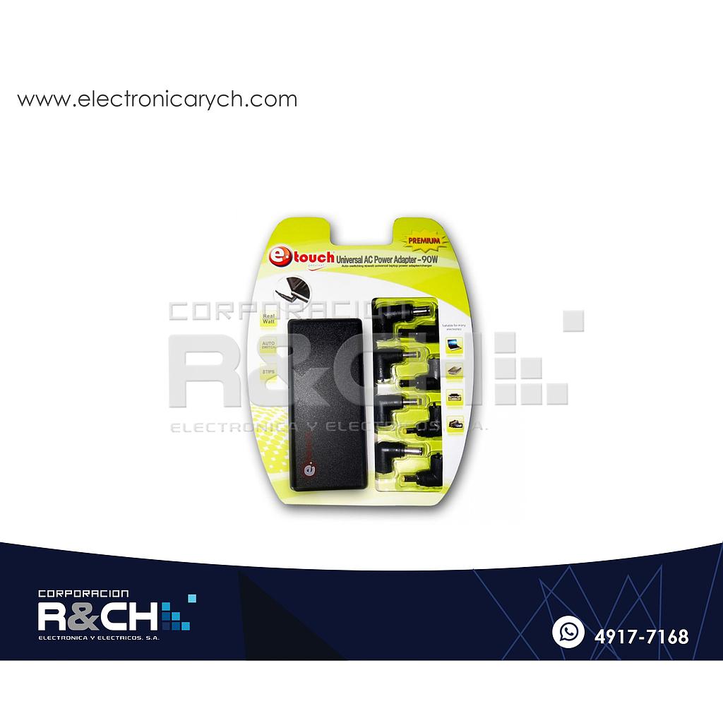 AD-90WZD Cargador Universal para Laptop 90W 8 Puntas Etouch
