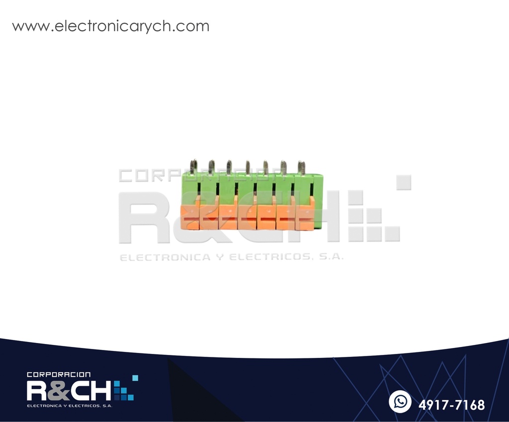 TN-427V Terminal Block 7 Polos Vertical 5.08mm Tipo Presion