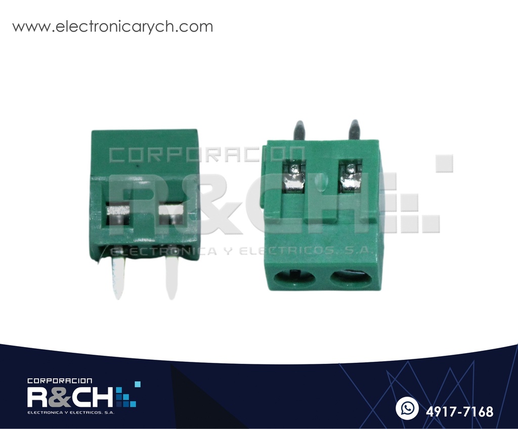 TN-3812 Terminal Block 2 Polos 3.81mm Verde