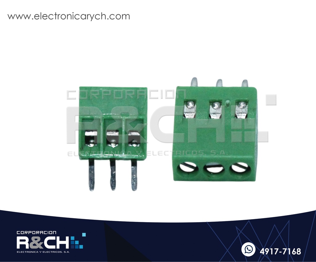 TN-2543 Terminal Block 3 Polos 2.54mm Verde