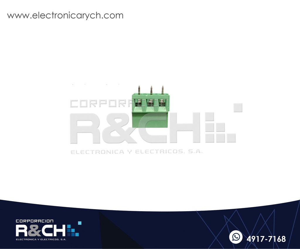 TN-128503 Terminal Block 3 Polos 5.0mm Verde