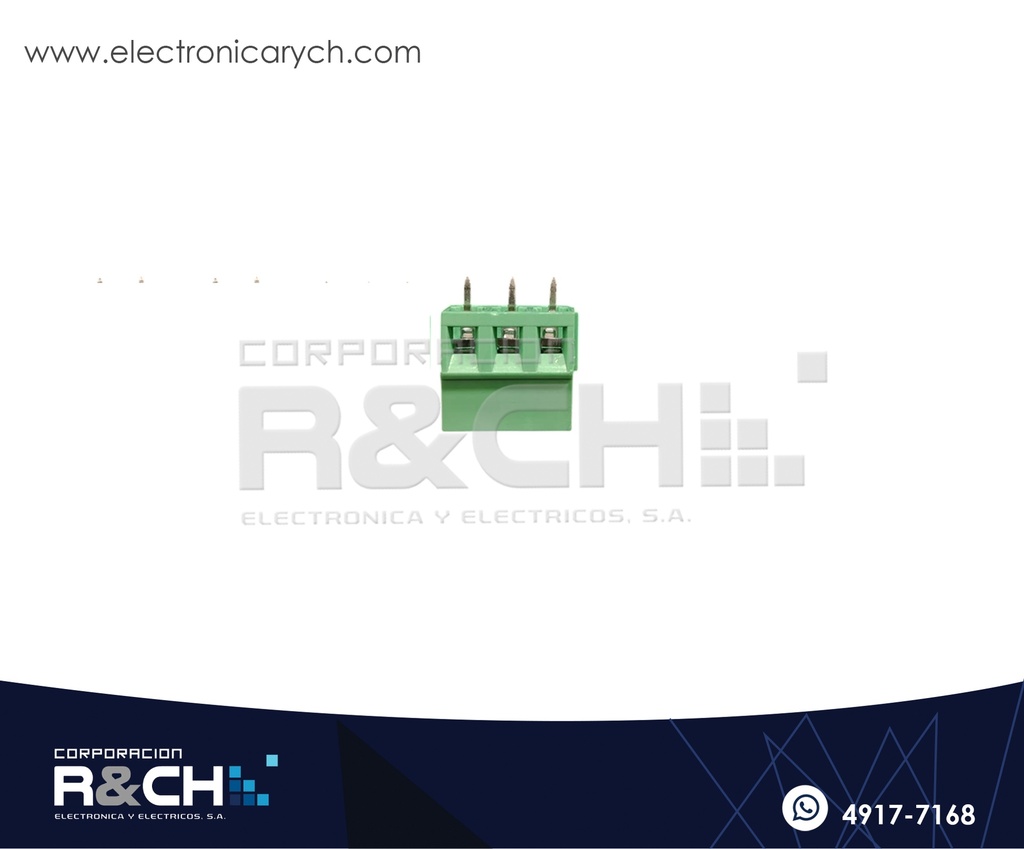 TN-128583 Terminal Block 3 Polos 5.08mm Verde
