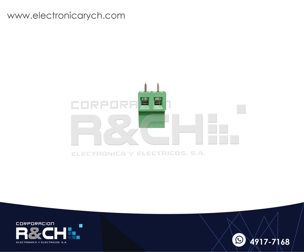 TN-128752 Terminal Block 2 Polos 7.5mm Verde