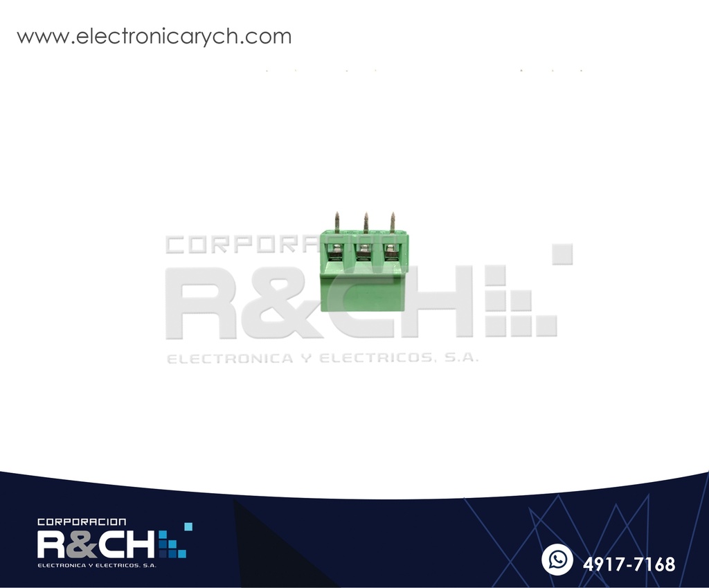 TN-128753 Terminal Block 3 Polos 7.5mm Verde