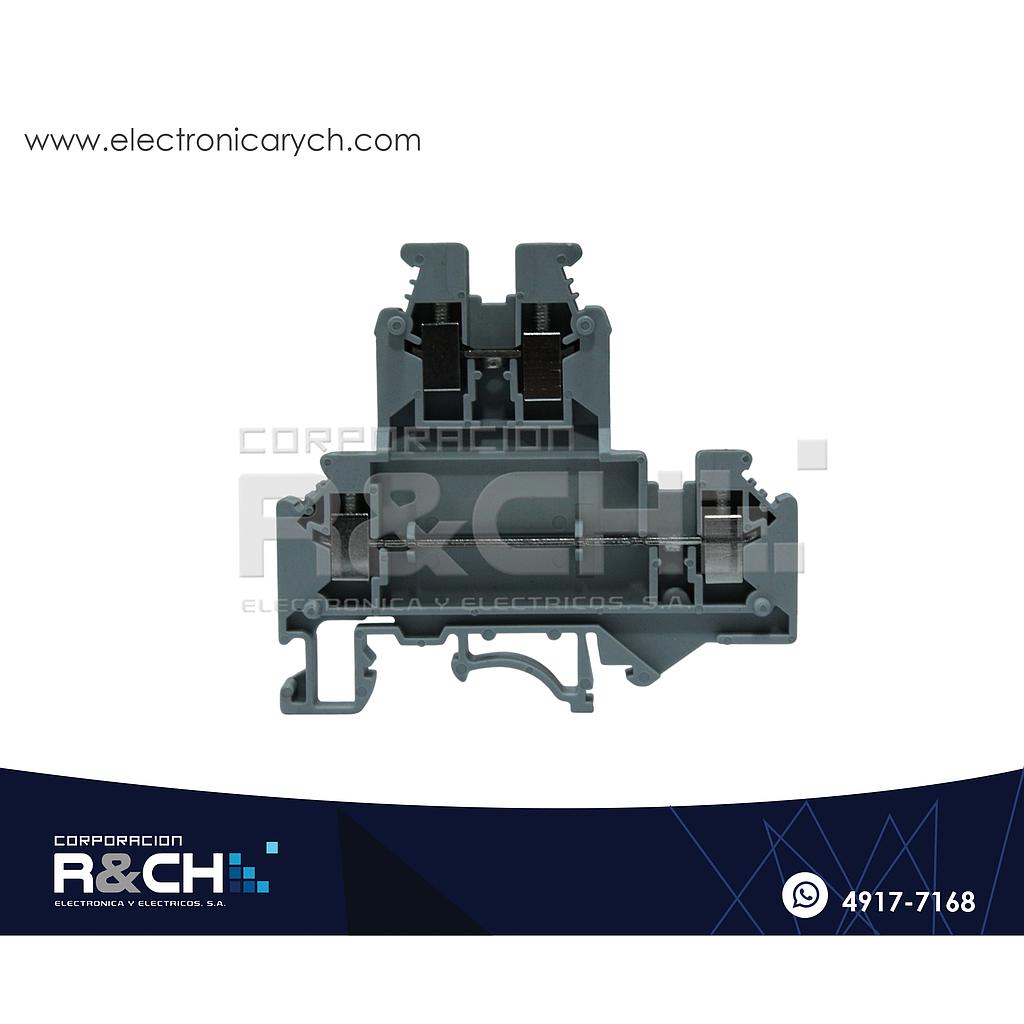 TN-UKKB3 Bornera Doble Piso 2.5mm gris