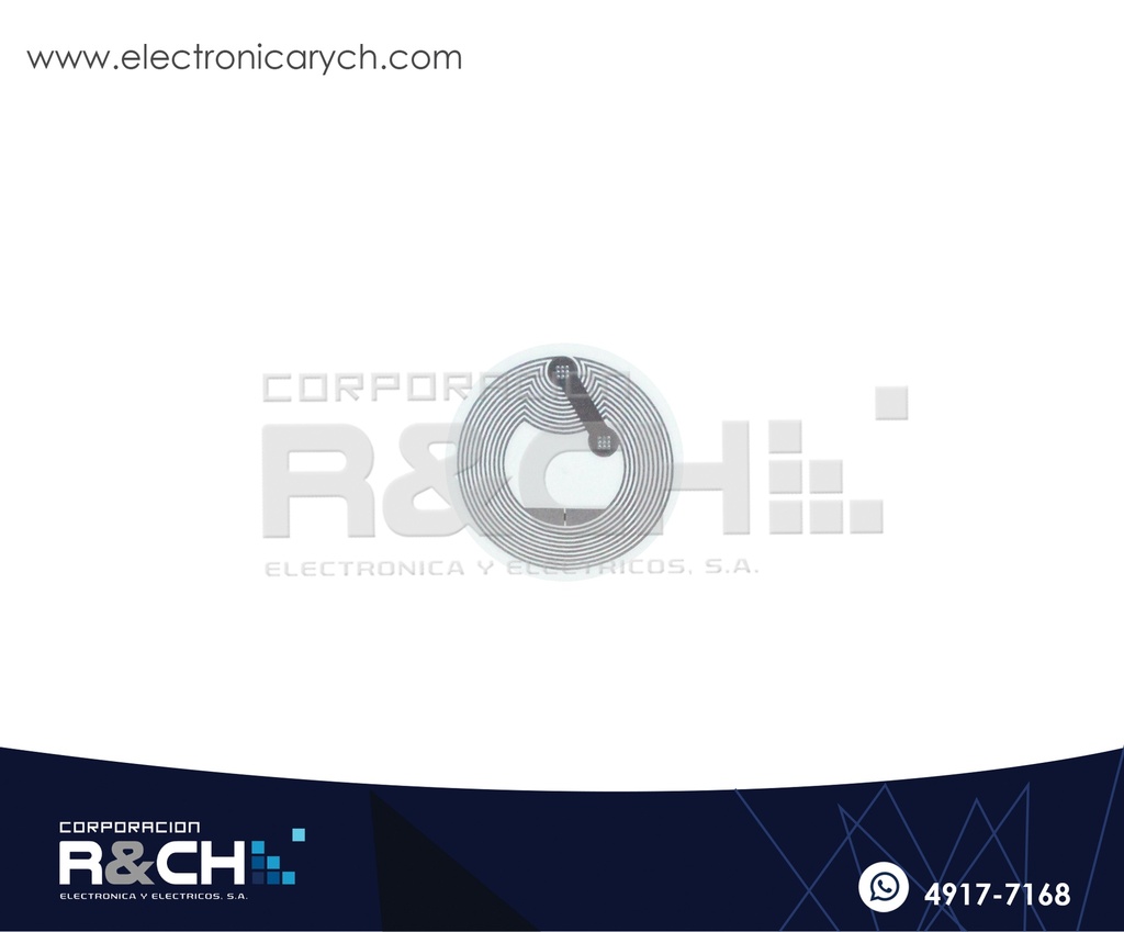 T-25T Tag Electronico con Adhesivo Transparante 25mm Circular NTAG213