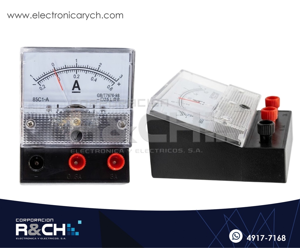 85C1-A Amperimetro Analogico Experimental 3A