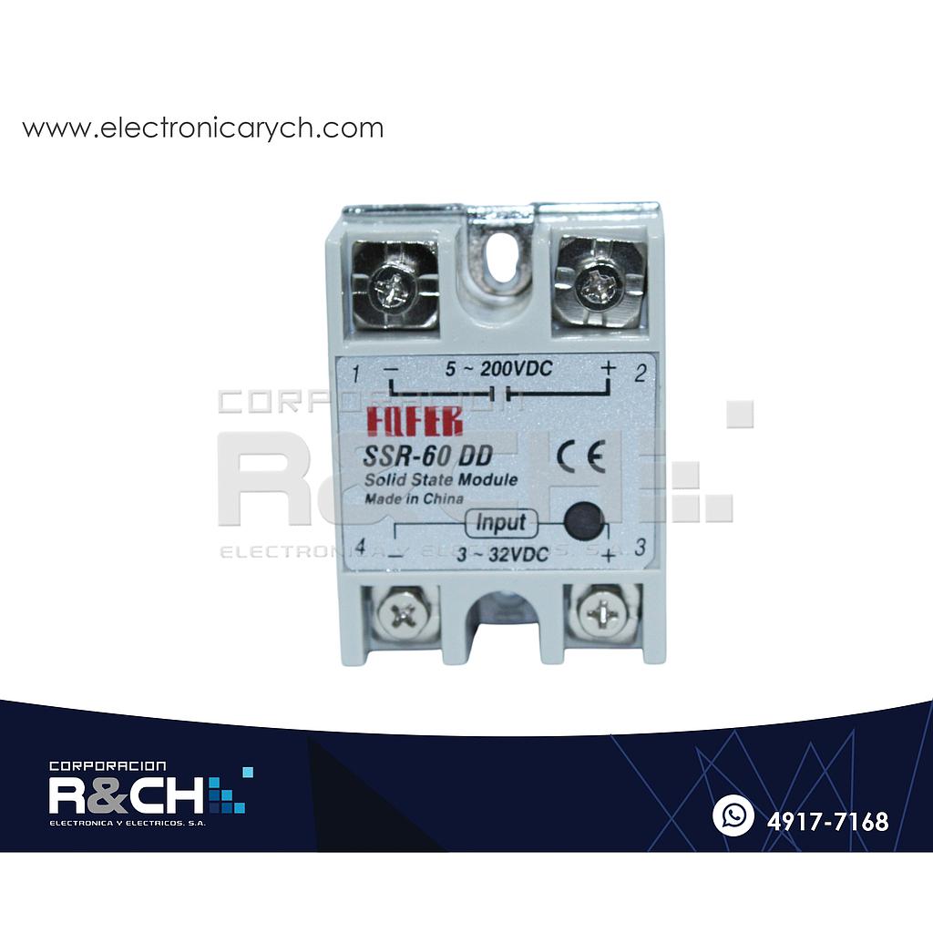RL-SSR60DD Relay de Estado Solido 60A 3-32VDC 5-200VDC