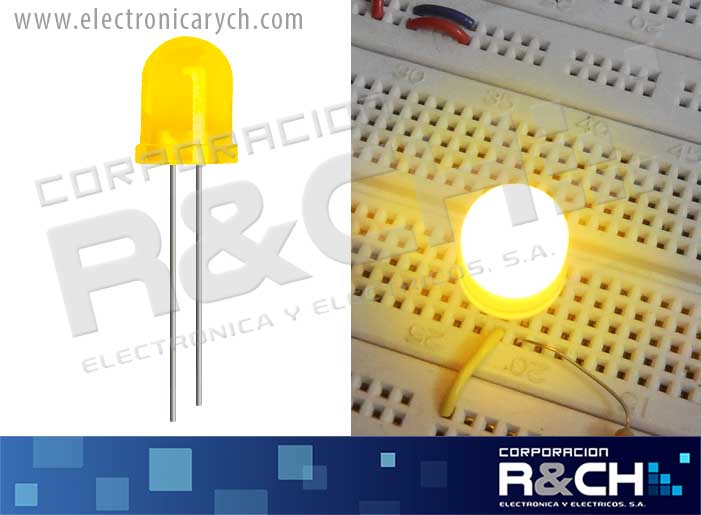 LD-10A LED 10mm amarillo jumbo