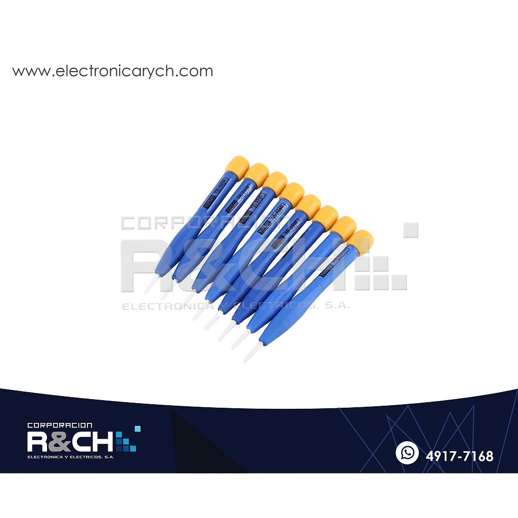 HM-D08 Kit de Destornilladores Antiestaticos plasticos 8 pcs