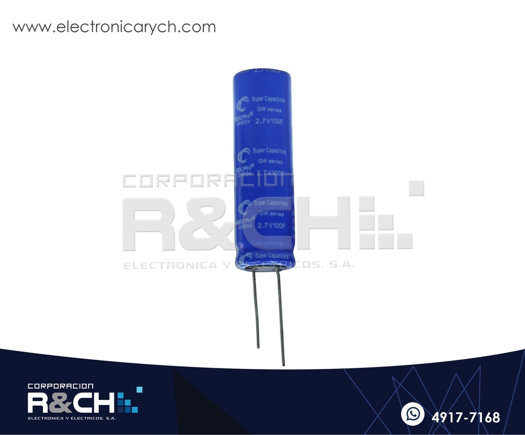 FE-100FS/27 Super Capacitor 100F 2.7V Delgado