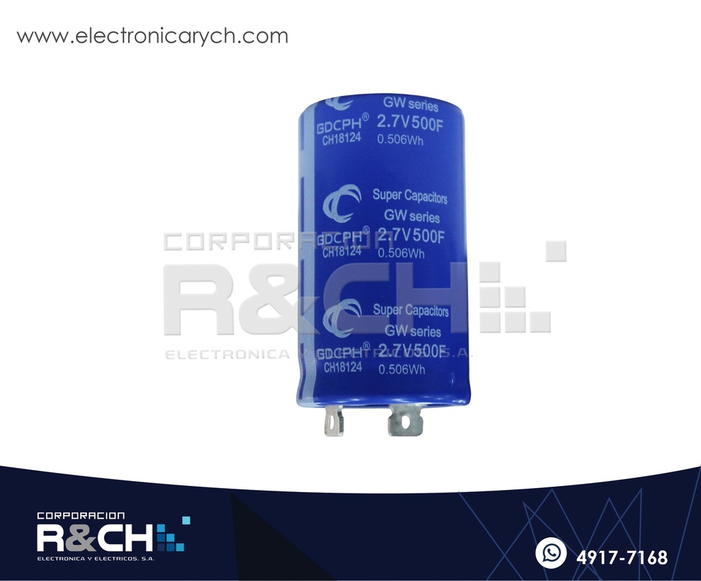 FE-500FT/27 Super Capacitor 400F 2.7V 2 pin plano