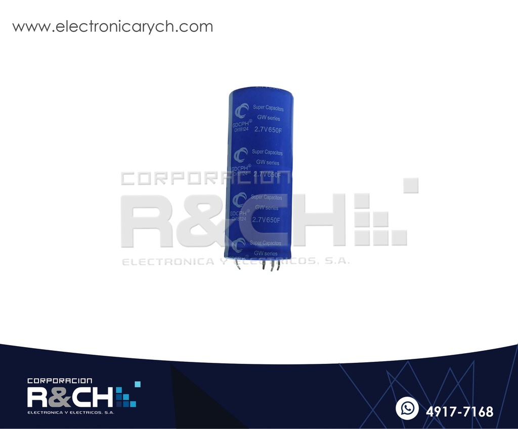 FE-650F/27 Super Capacitor 650F 2.7V 4 pin