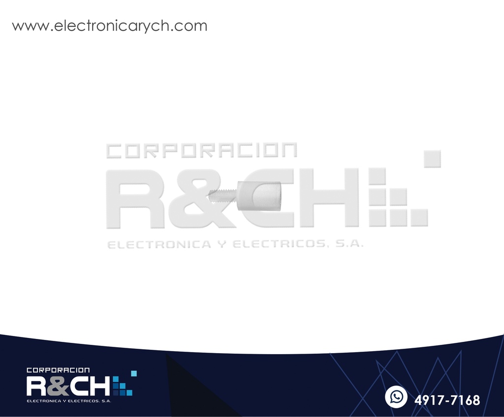 TN-09P Espaciador Plastico 9mm con Tornillo 6mm