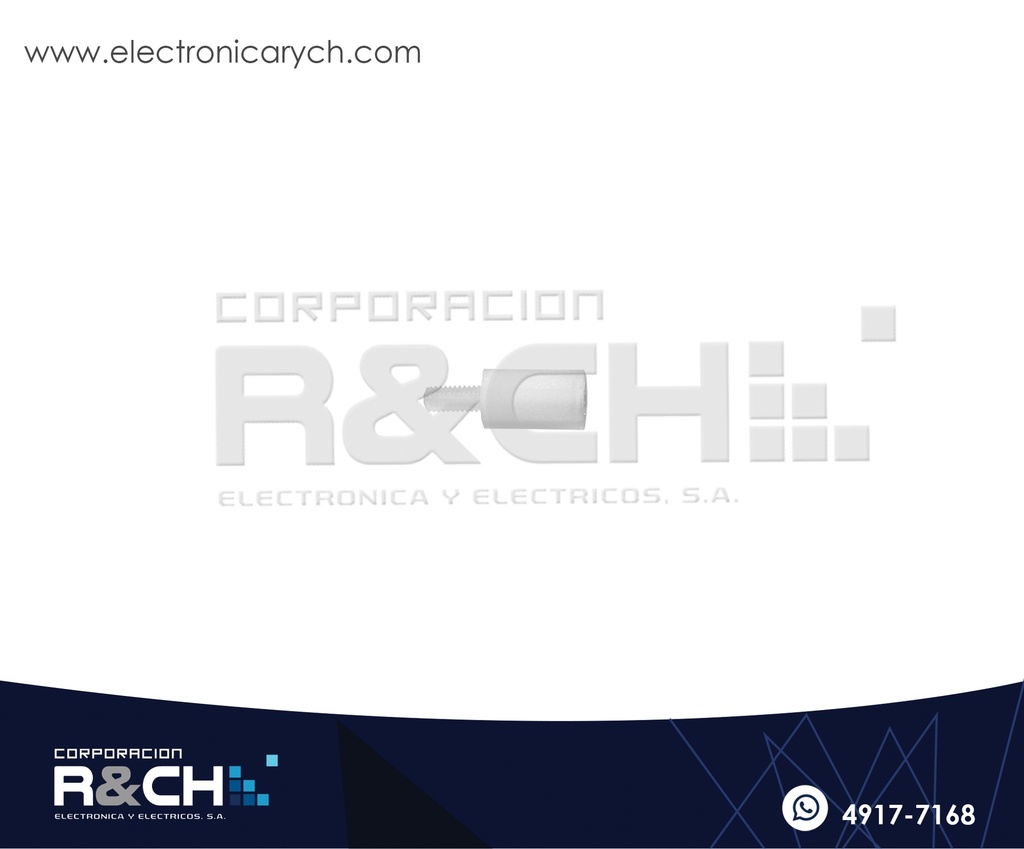 TN-11P Espaciador Plastico 11mm con Tornillo 6mm