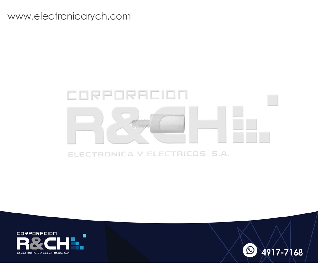 TN-13P Espaciador Plastico 13mm con Tornillo 6mm