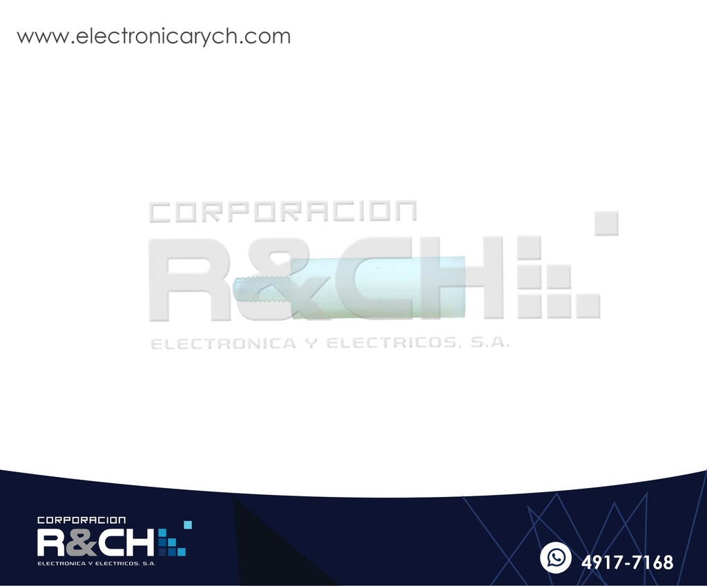 TN-18P Espaciador Plastico 18mm con Tornillo 6mm