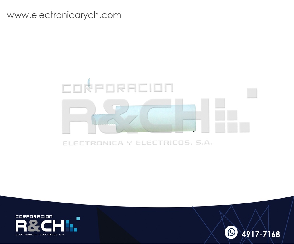 TN-19P Espaciador Plastico 19mm con Tornillo 6mm