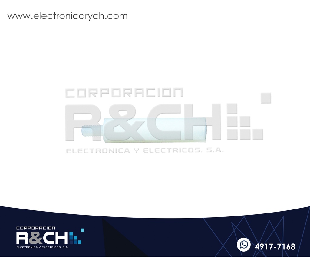 TN-24P Espaciador Plastico 24mm con Tornillo 6mm