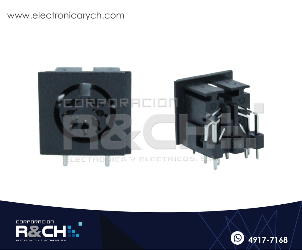 CN-MD7F Conector Mini Din 7 pin Hembra para Placa