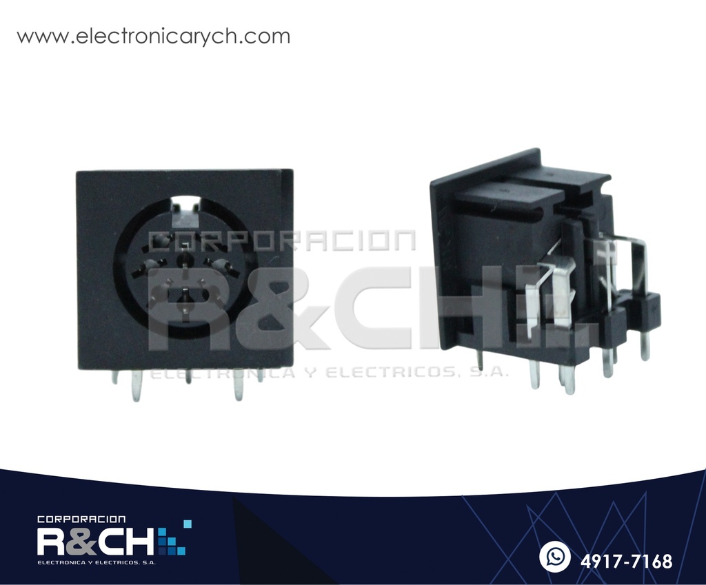 CN-MD8F Conector Mini Din 8 pin Hembra para Placa