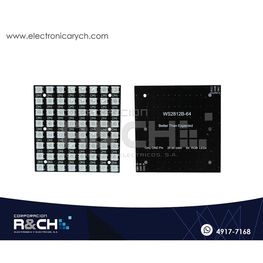 MD-2812B-64 Modulo Led RGB 5050 Cuadrado 64 Leds