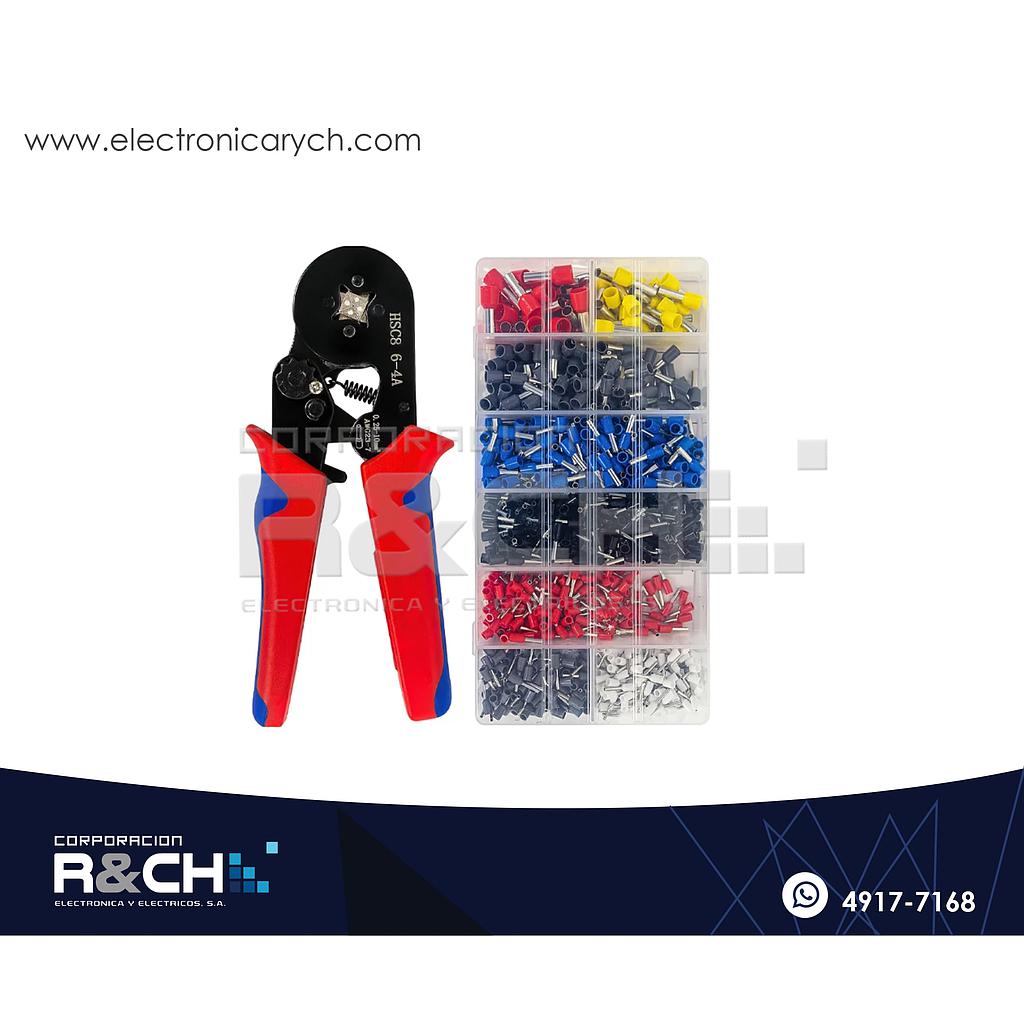 HM-H120 Ponchadora para Terminales incluye set de 1200 Terminales tipo Pin