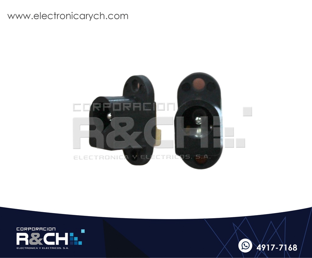 JC-017 Jack DC 2.1x5.5mm Horizontal para Chasis