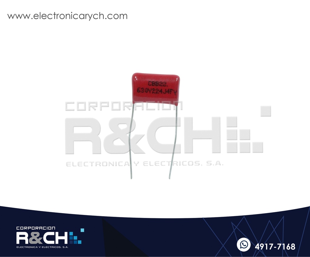 CBB6-224 Capacitor 0.22uF 630V Poliester