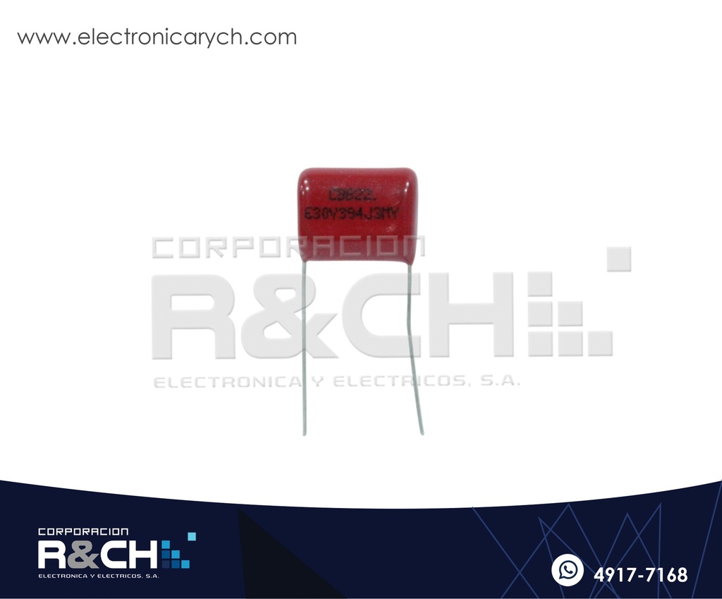 CBB6-394 Capacitor 0.39uF 630V Poliester