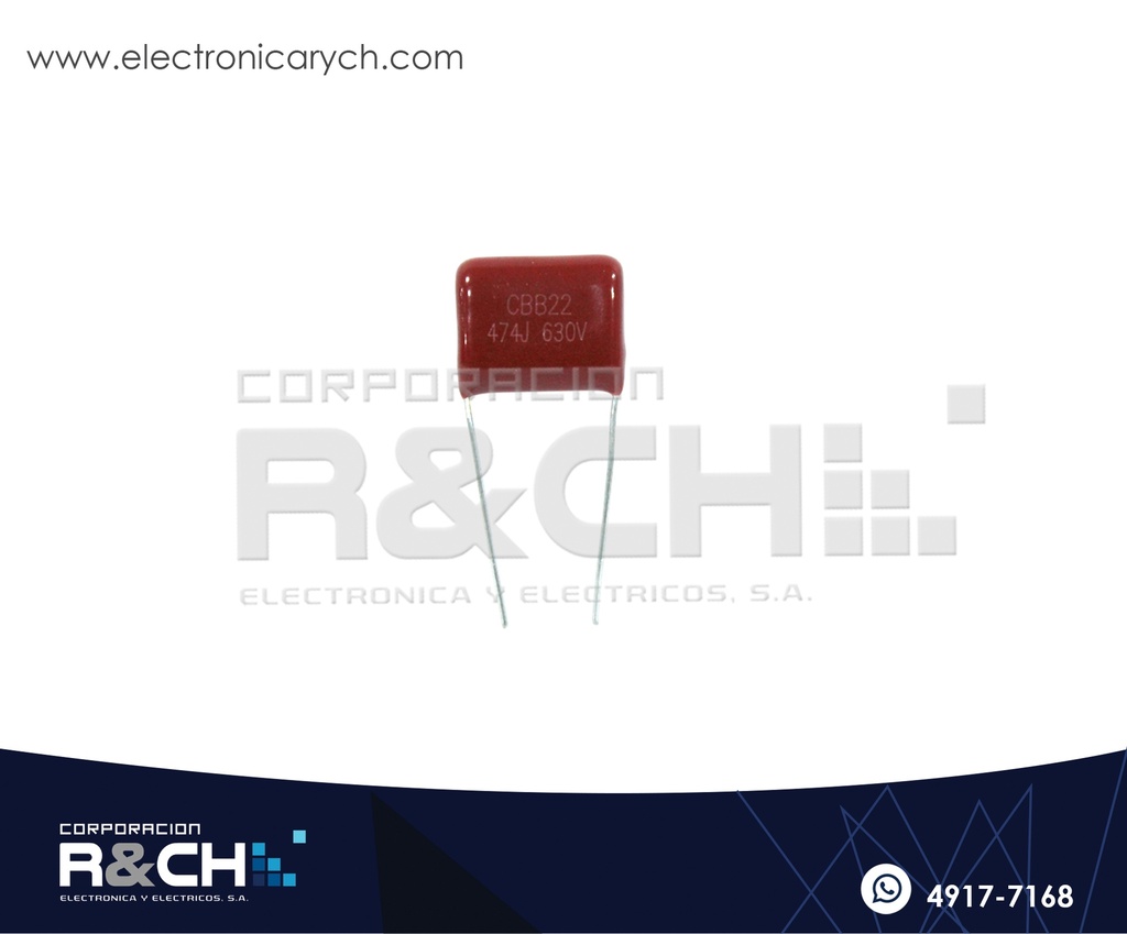 CBB6-474 Capacitor 0.47uF 630V Poliester 470nF