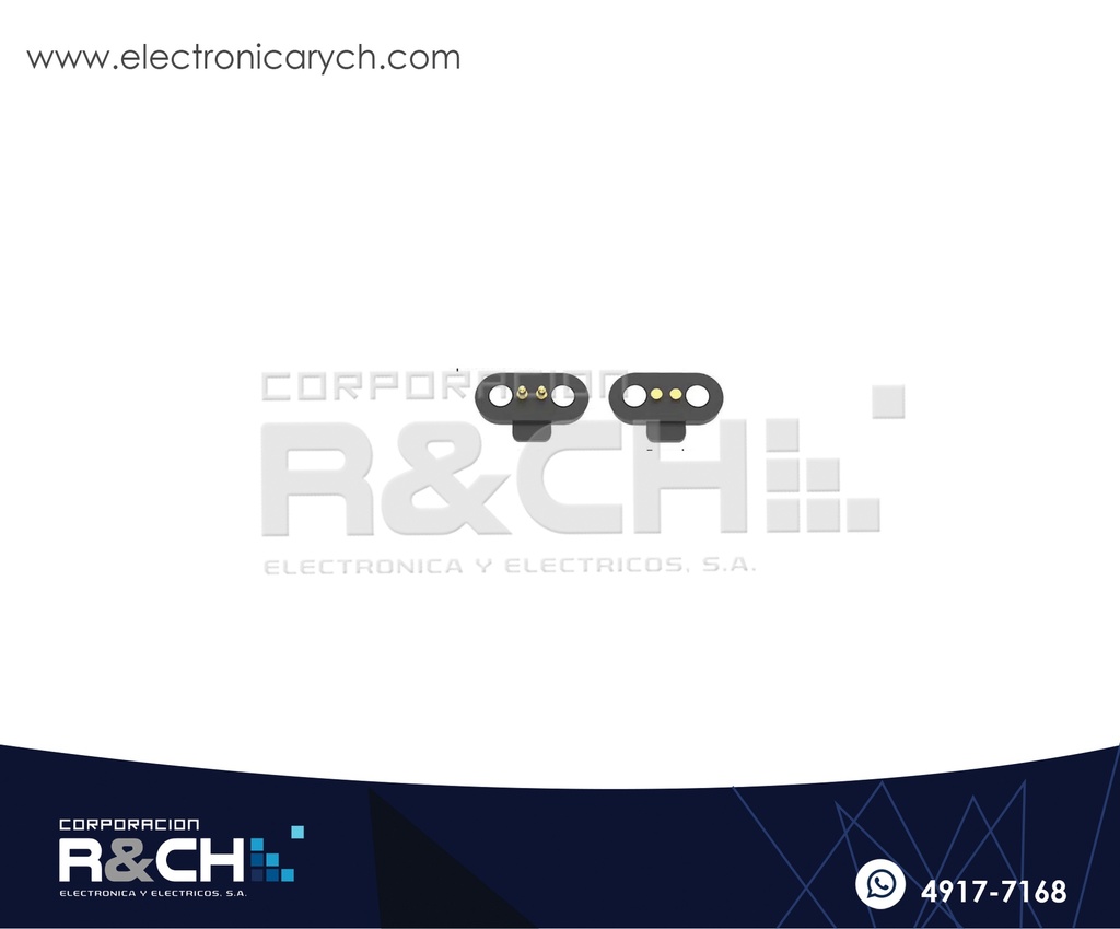 CN-M2P Conector Magnetico Pogo 2 Pin Hembra y Macho