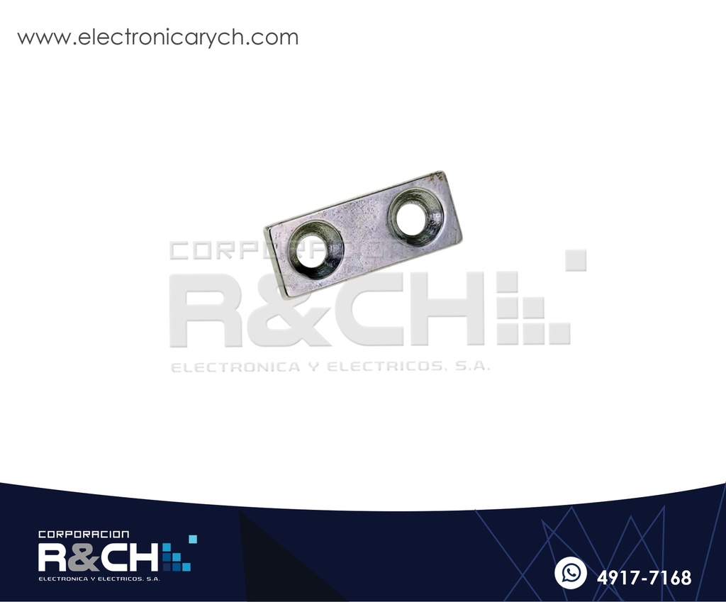 IM-R253 Iman Rectangular dos Orificios 25x10x3mm