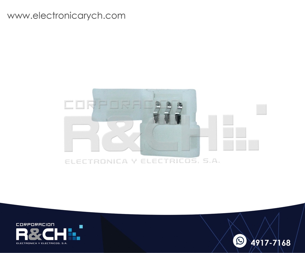 CN-28113 Conector Para Tira Led 2811 3 Pin 10mm IP30