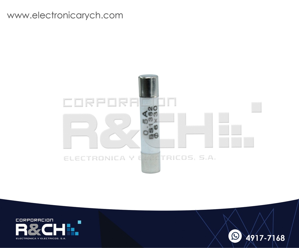 FA-05AC Fusible Americano 0.5A Ceramico 6x30mm