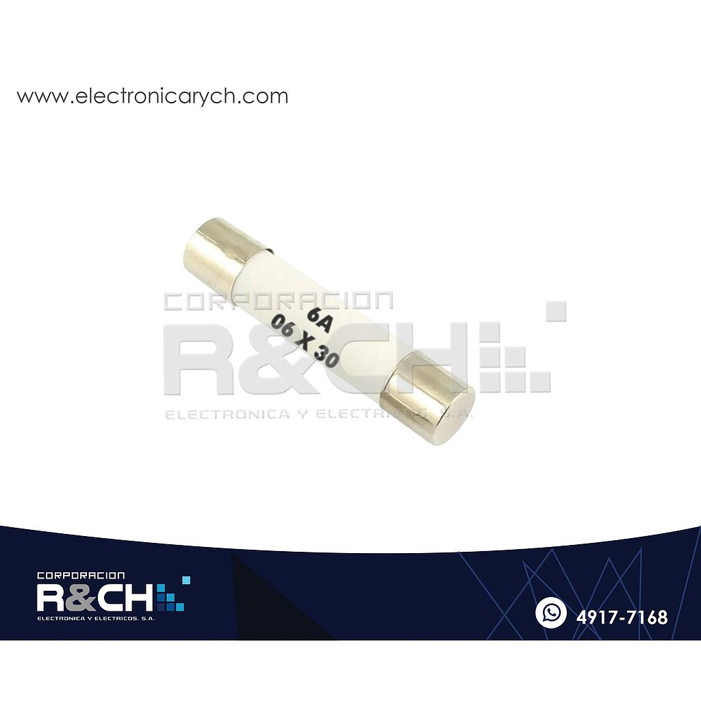 FA-6AC Fusible Americano 6A Ceramico 6x30mm