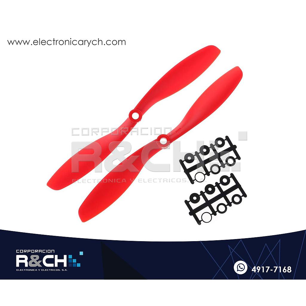 H-8045R Helice para Drone 8045 Rojo Par