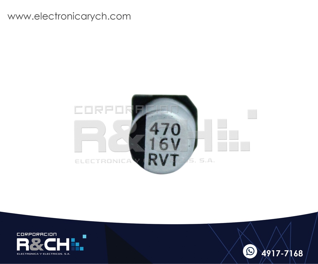 FE-SMD470UF/16 Filtro Electrolítico Aluminio 470uF 16V SMD