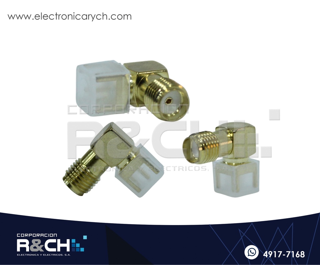 CN-SMAFPC Conector RF SMA Hembra Para Placa Curvo 11mm 50ohm