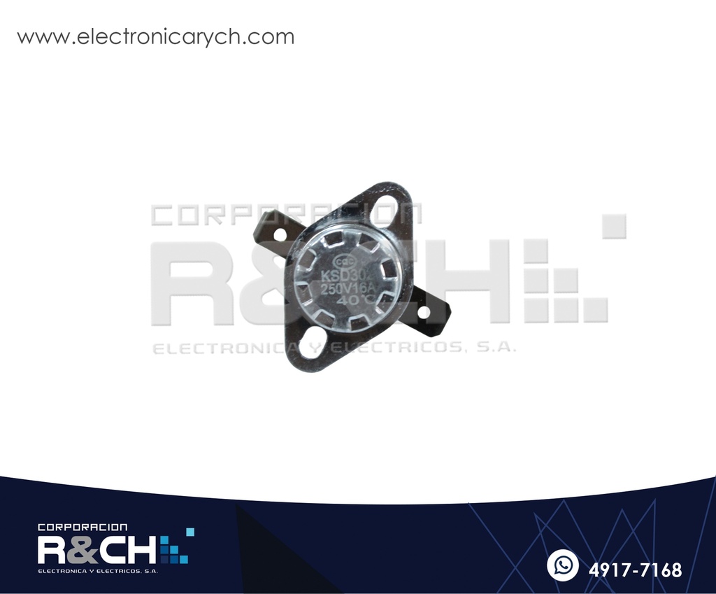 SW-1640 Switch Termostato 16A 250V 40º NC KSD301