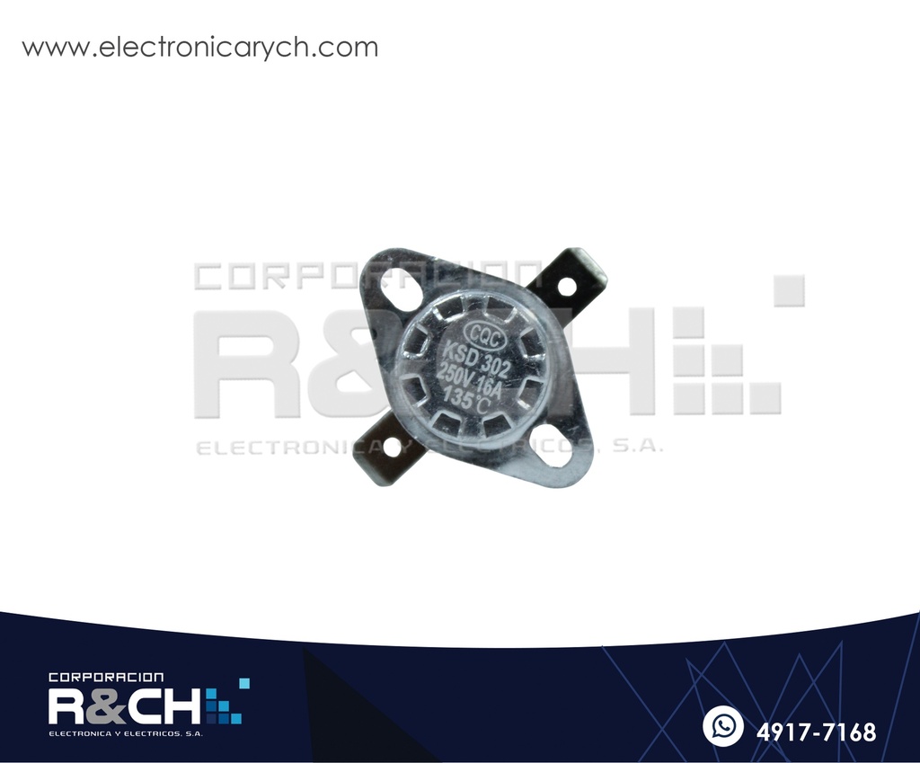 SW-16135 Switch Termostato 16A 250V 135º NC KSD301