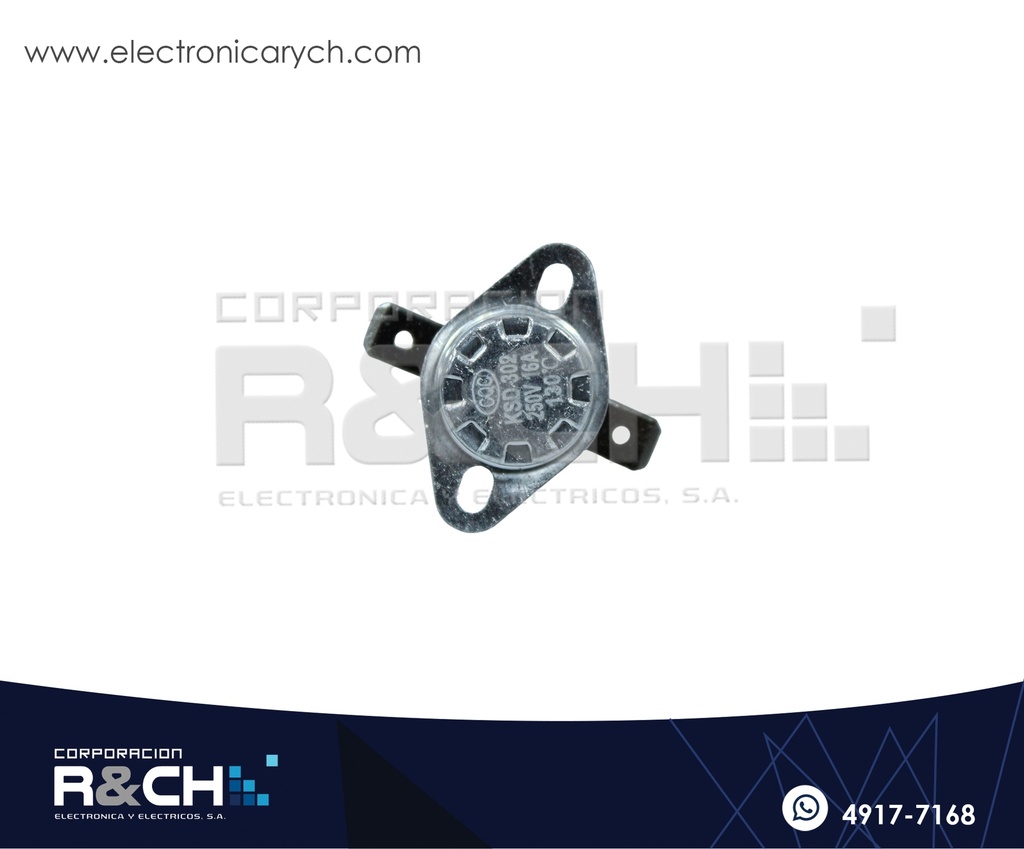 SW-16130 Switch Termostato 16A 250V 130º NC KSD301