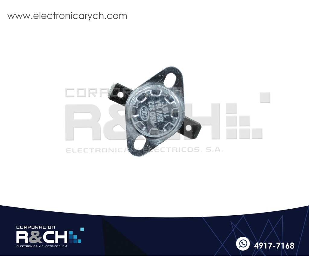 SW-16115 Switch Termostato 16A 250V 115º NC KSD301