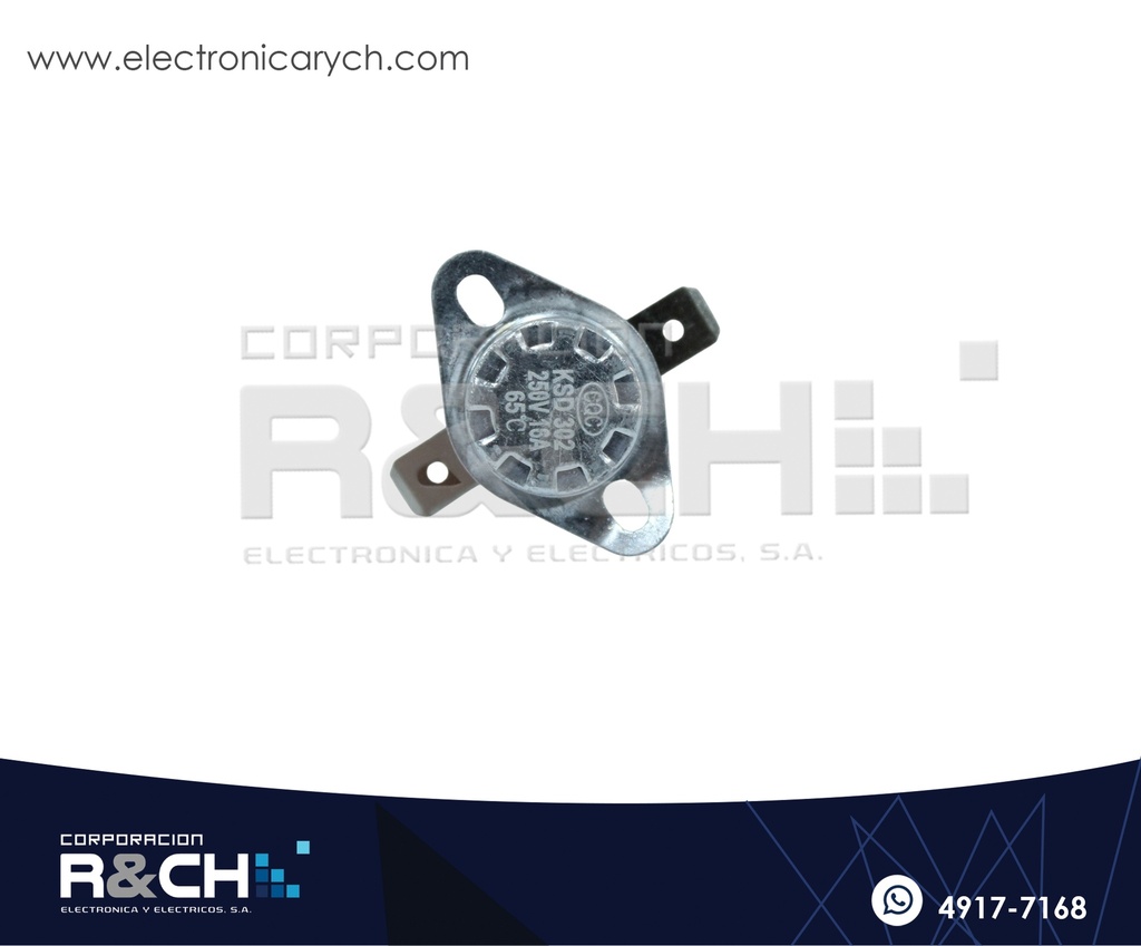 SW-1665 Switch Termostato 16A 250V 65º NC KSD301
