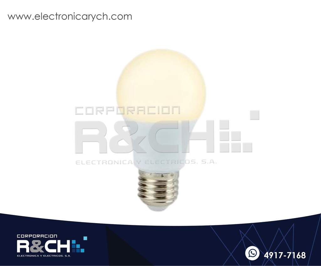 Bombilla LED A19 5W Luz Amarilla 120V 2700K LUX