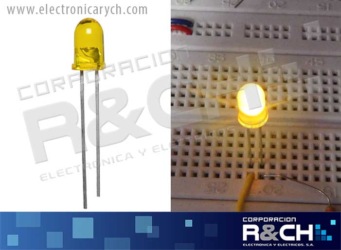 LD-5AD LED 5mm amarillo difuso