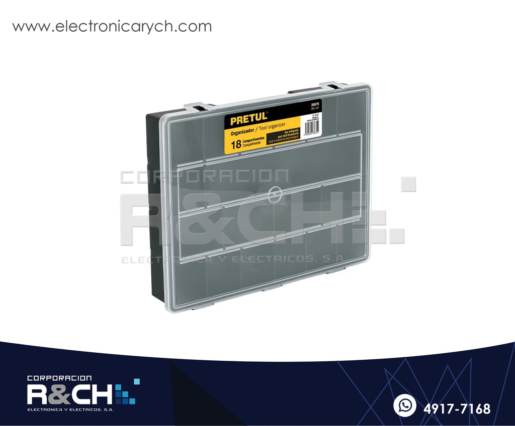 20679 Organizador PRETUL 18 compartimientos