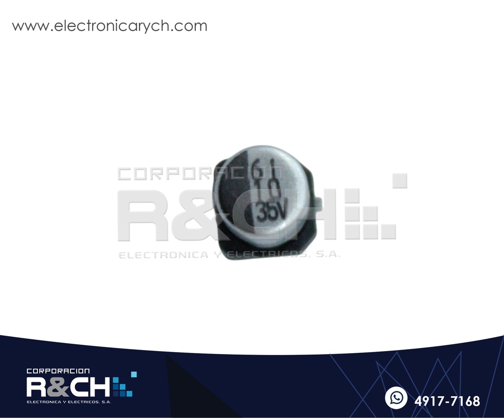 FE-SMD10UF/35 Filtro Electrolítico Aluminio  10uF 35V SMD