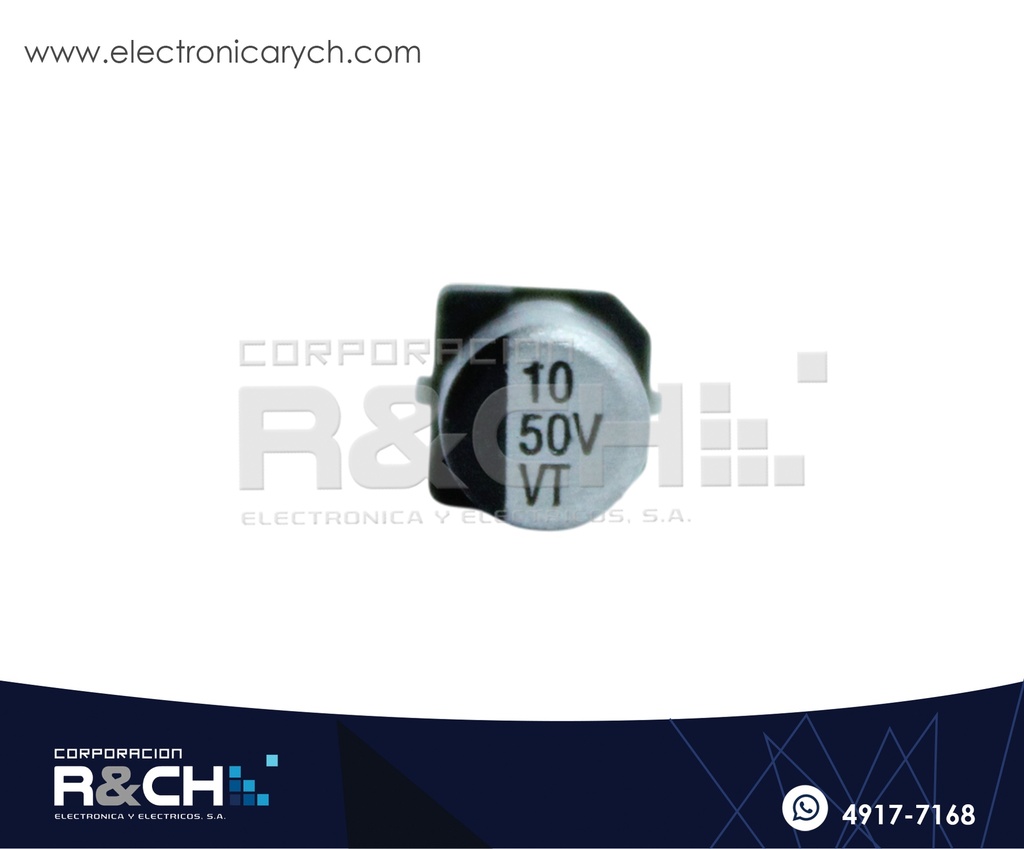 FE-SMD10UF/50 Filtro Electrolítico Aluminio  10uF 50V SMD