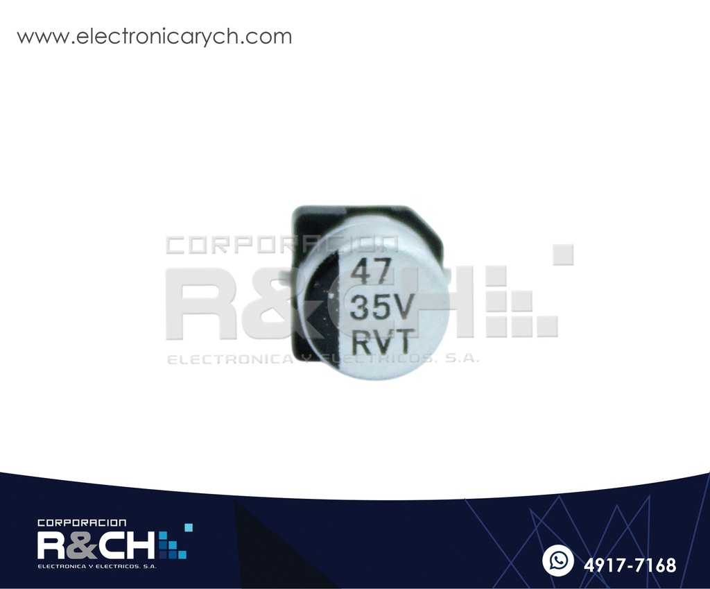 FE-SMD47UF/35 Filtro Electrolítico Aluminio  47uF 35V SMD